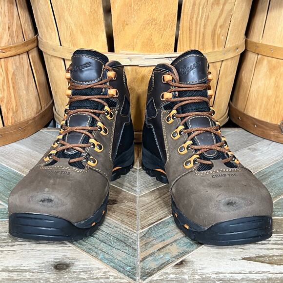 Danner Vicious 4.5" Brown Orange GTX Waterproof Safety Toe Work Boots Men Size 9 - Picture 7 of 12